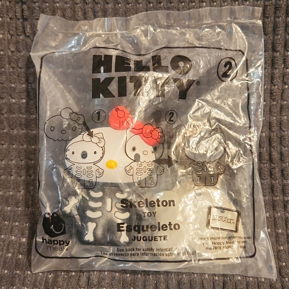 New McDonald's Happy Meal 2019 Hello Kitty Halloween Toy #2 - Skeleton Costume